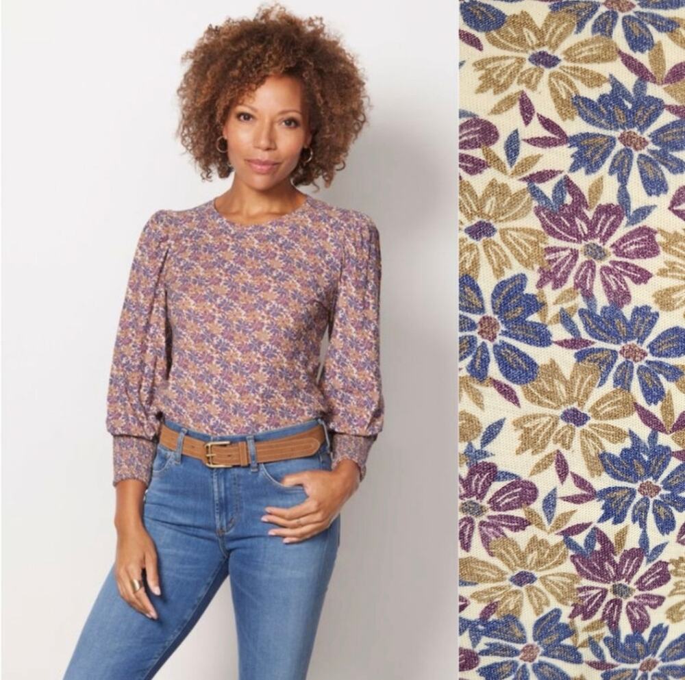 Action LTD Loren Retro Floral Top M